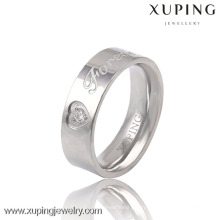 Alibaba wholesale men's stainless steel rings with Word design love shape ring